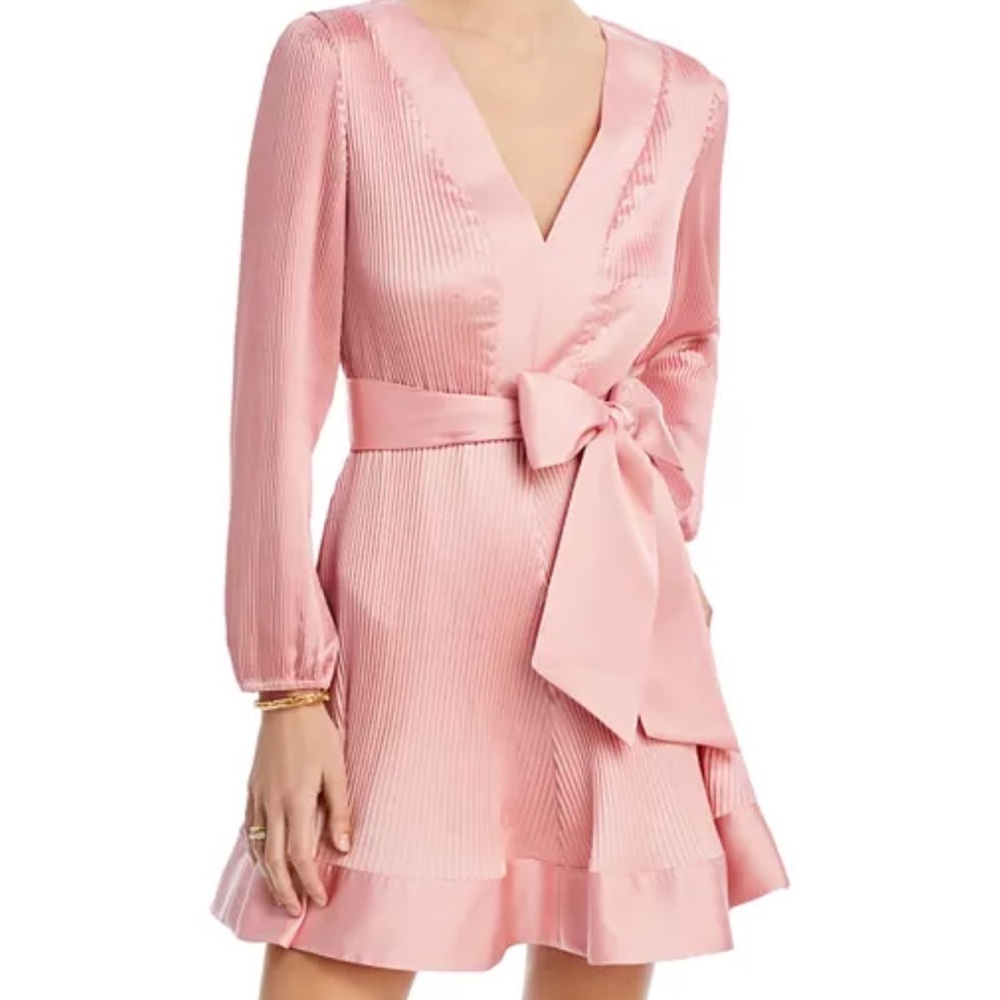 MILLY Liv Pleated Belted Waist Dress (size 2)